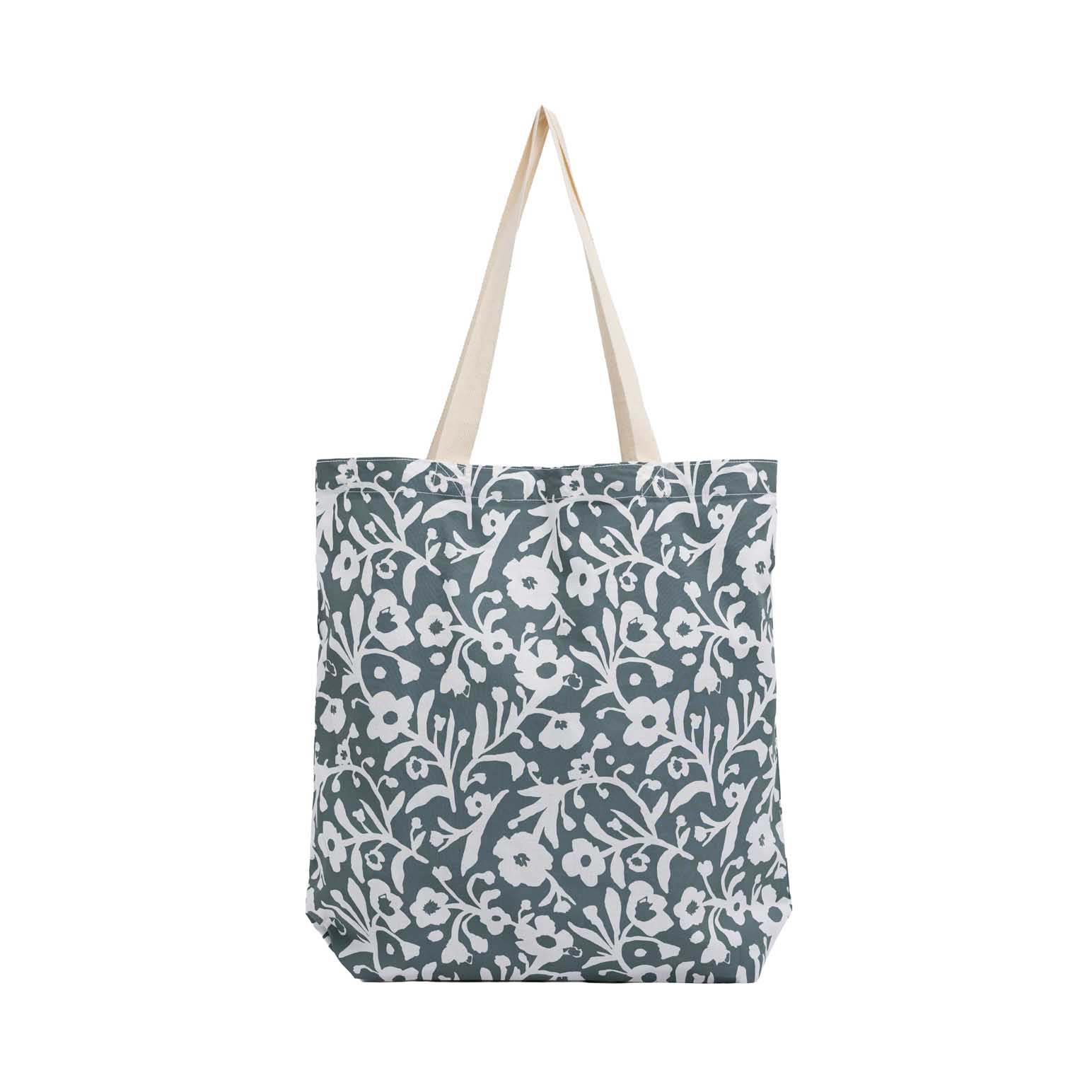 Seasalt Cornwall Foldaway Canvas Shopper - Blotted Anemone Lichen